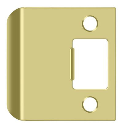 Deltana SPE225U3 Extended Lip Strike Plate; 2-1/4" Overall; Bright Brass Finish