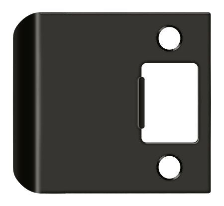 Deltana SPE250U10B Extended Lip Strike Plate; 2-1/2" Overall; Oil Rubbed Bronze Finish