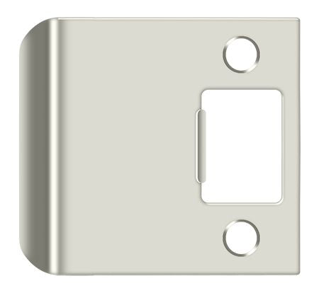 Deltana SPE250U14 Extended Lip Strike Plate; 2-1/2" Overall; Bright Nickel Finish Main image