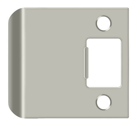 Deltana SPE250U15 Extended Lip Strike Plate; 2-1/2" Overall; Satin Nickel Finish