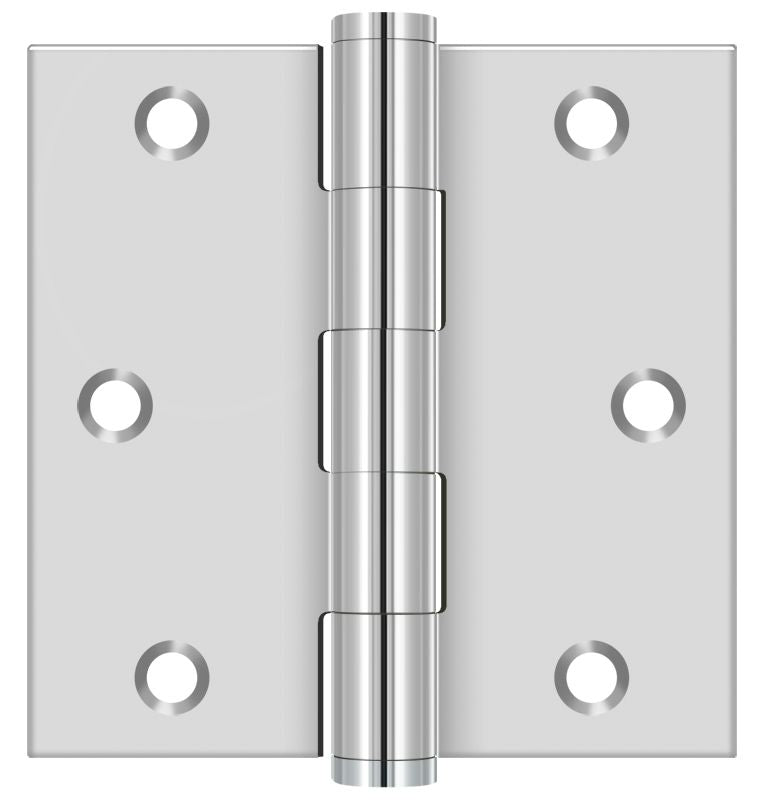 Deltana SS33U32 3" x 3" Square Hinge; Bright Stainless Steel Finish Main image