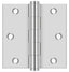 Deltana SS33U32 3" x 3" Square Hinge; Bright Stainless Steel Finish