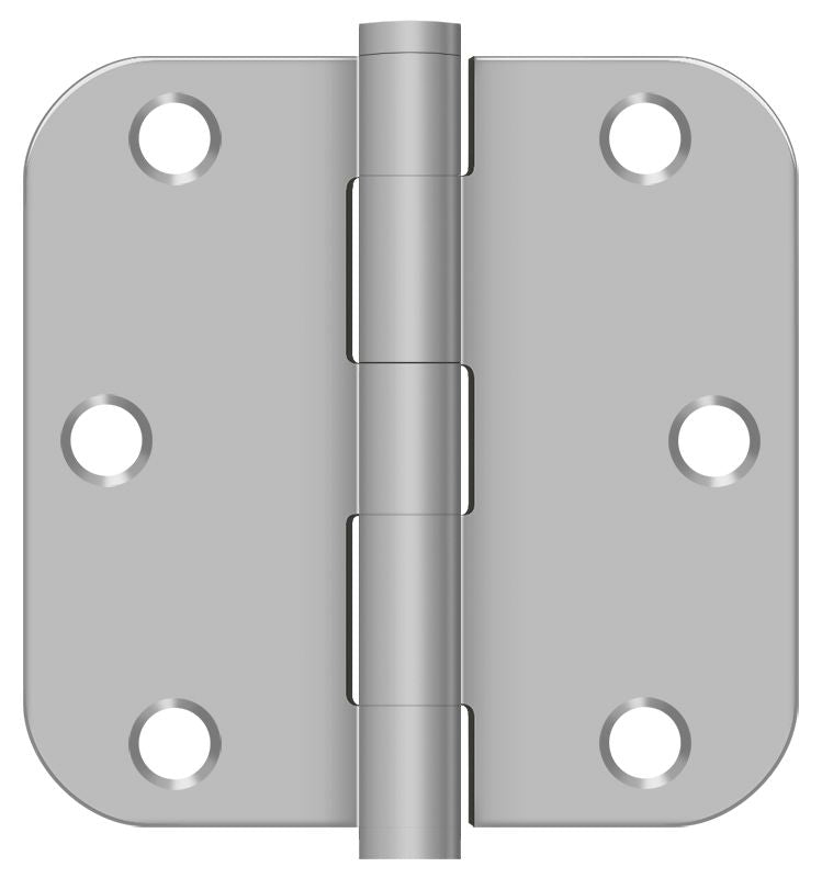 Deltana SS35R5U32D-R 3-1/2" x 3-1/2" x 5/8" Radius Hinge; Satin Stainless Steel Finish Main image