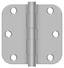 Deltana SS35R5U32D-R 3-1/2" x 3-1/2" x 5/8" Radius Hinge; Satin Stainless Steel Finish