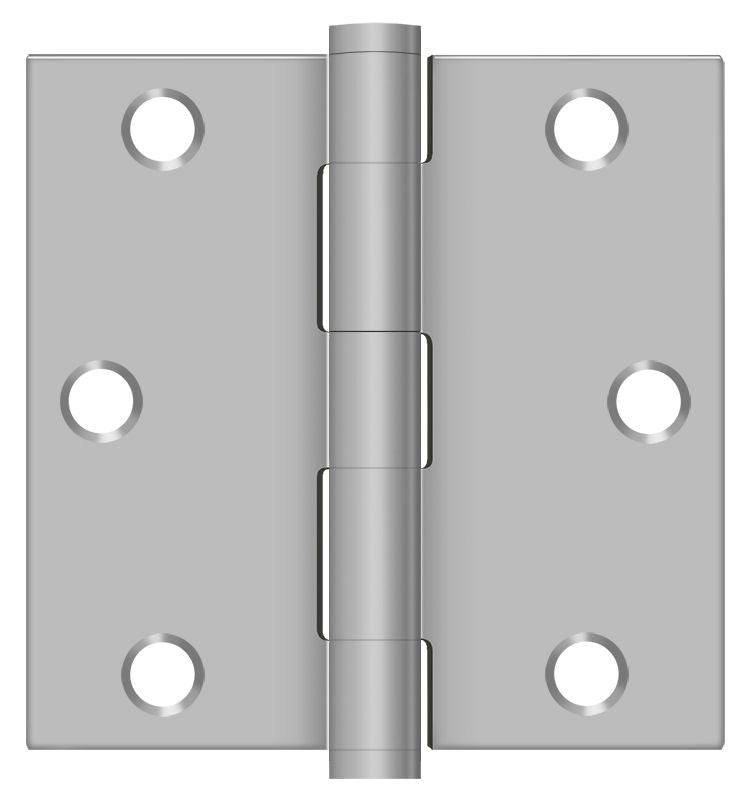 Deltana SS35U32D-R 3-1/2" x 3-1/2" Square Hinge; Residential; Satin Stainless Steel Finish Main image
