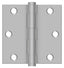 Deltana SS35U32D-R 3-1/2" x 3-1/2" Square Hinge; Residential; Satin Stainless Steel Finish
