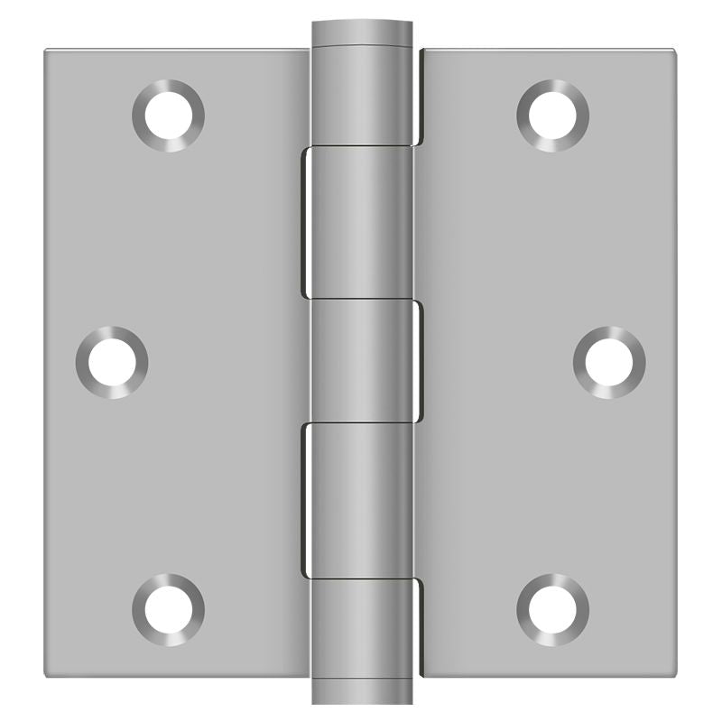 Deltana SS35U32D 3-1/2" x 3-1/2" Square Hinge; Satin Stainless Steel Finish Main image
