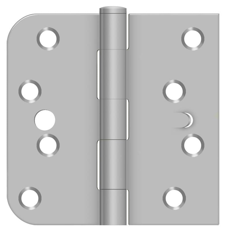 Deltana SS44058TA32D-LH Left Hand 4" x 4" x 5/8" x SQ Hinge; Satin Stainless Steel Finish Main image