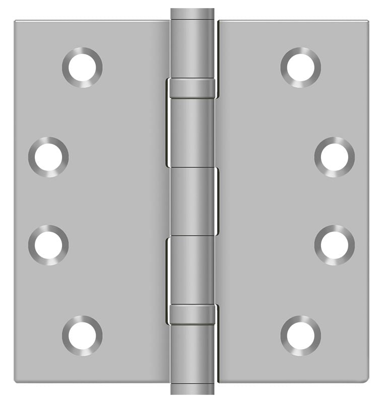 Deltana SS44BU32D-R 4" x 4" Square Hinge; Residential; Satin Stainless Steel Finish Main image