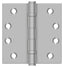 Deltana SS44BU32D-R 4" x 4" Square Hinge; Residential; Satin Stainless Steel Finish