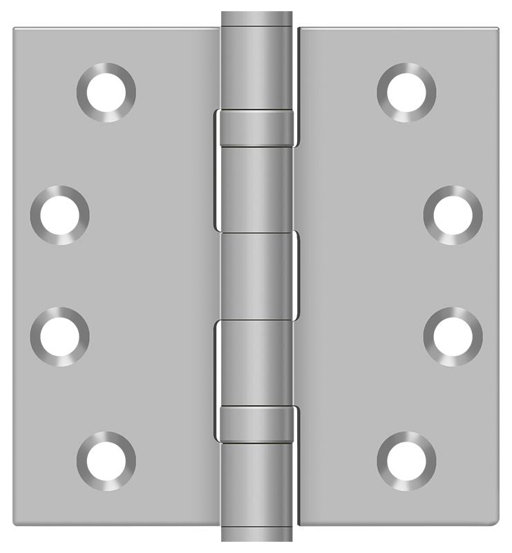 Deltana SS44BU32D 4" x 4" Square Hinge; Satin Stainless Steel Finish