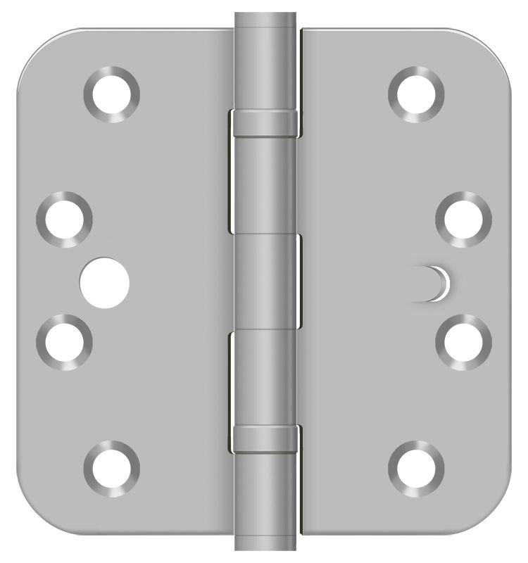 Deltana SS44R5BU32D-S 4" x 4" x 5/8" Radius Hinge; 2BB; Security; Satin Stainless Steel Finish