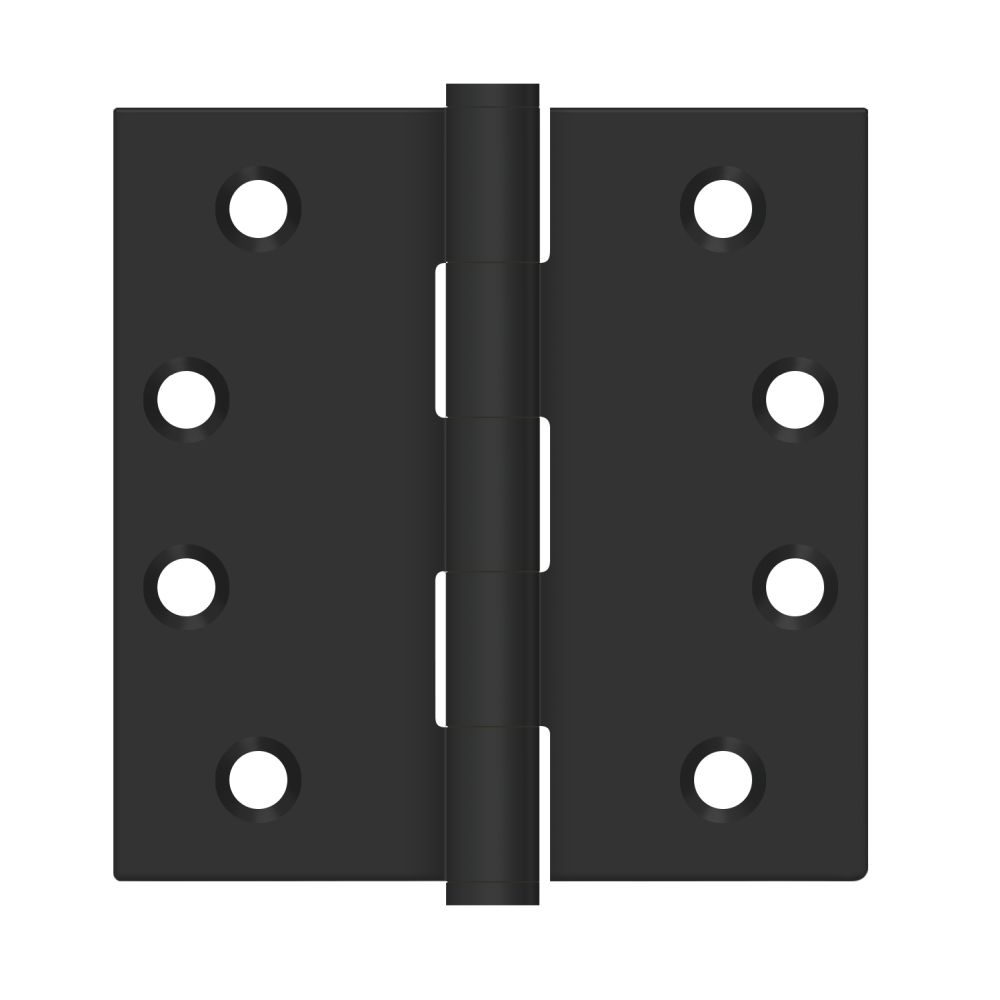 Deltana SS44U1B-R 4" x 4" Square Stainless Steel Hinge Paint Black Finish Main image