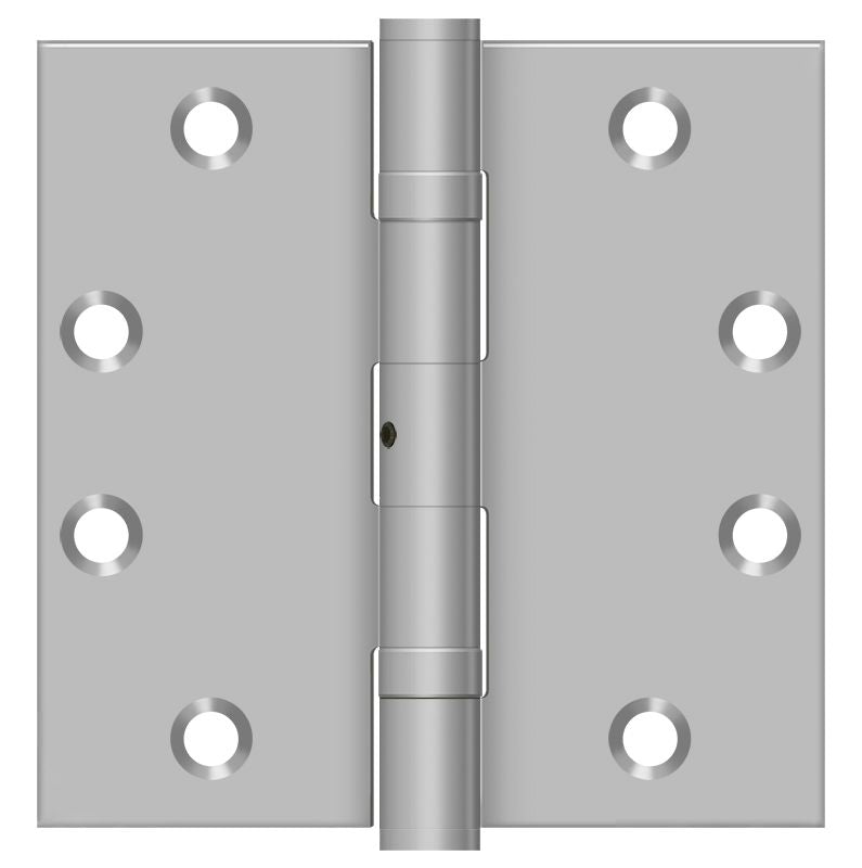 Deltana SS45NBU32D 4-1/2" x 4-1/2" Square Hinge; Satin Stainless Steel Finish Main image