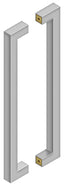 Deltana SSPBB1810U32D 18" Back to Back Contemporary Pull Satin Stainless Steel Finish