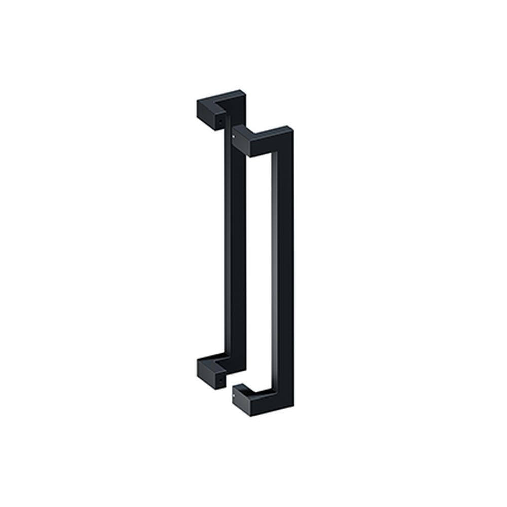 Deltana SSPOBB24U19 24" Back to Back Modern Offset Door Pulls Black Finish Main image