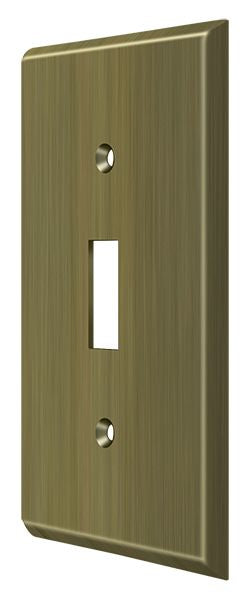 Deltana SWP4751U5 Switch Plate; Single Standard; Antique Brass Finish Main image