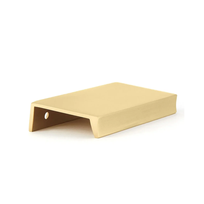 Schaub 10010-SB 3" Center to Center Sabre Edge Pull Satin Brass Finish Main image