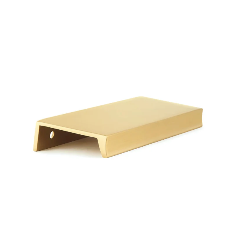 Schaub 10011-SB 4" Center to Center Sabre Edge Pull Satin Brass Finish Main image