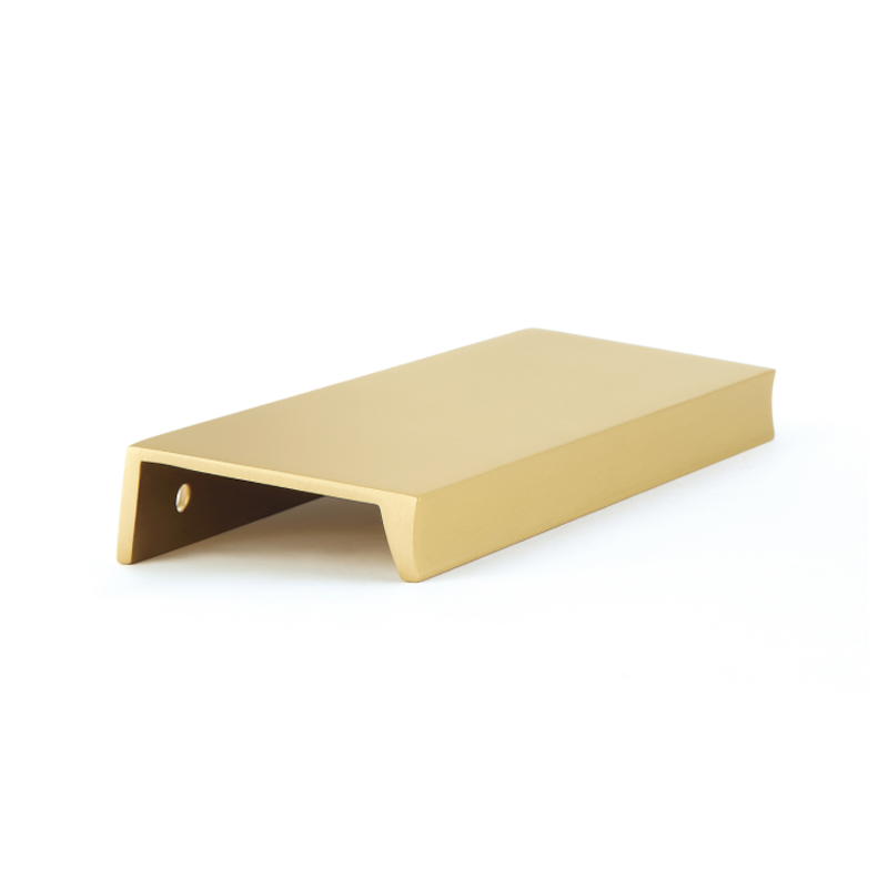 Schaub 10012-SB 5" Center to Center Sabre Edge Pull Satin Brass Finish Main image