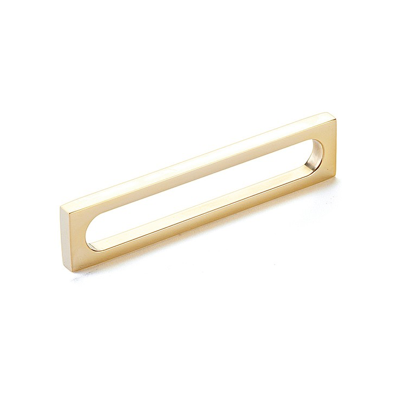 Schaub 10033 5-3/8" Cafe Modern Oval Slot Cabinet Pull with 5" Center to Center Secondary image