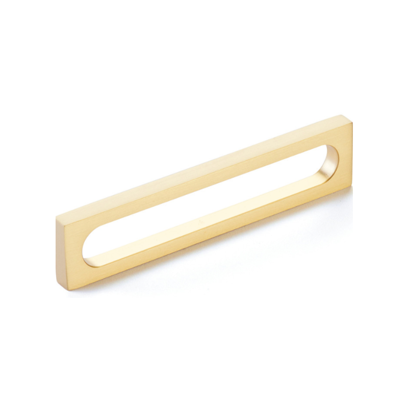 Schaub 10034 - 8-3/8" Cafe Modern Oval Slot Cabinet Pull with 8" Center to Center Secondary image