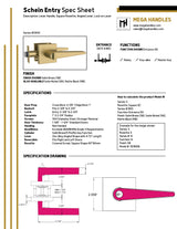 MEGA HANDLES Schein Door Lever Handle Passage/Privacy/Entry/Dummy