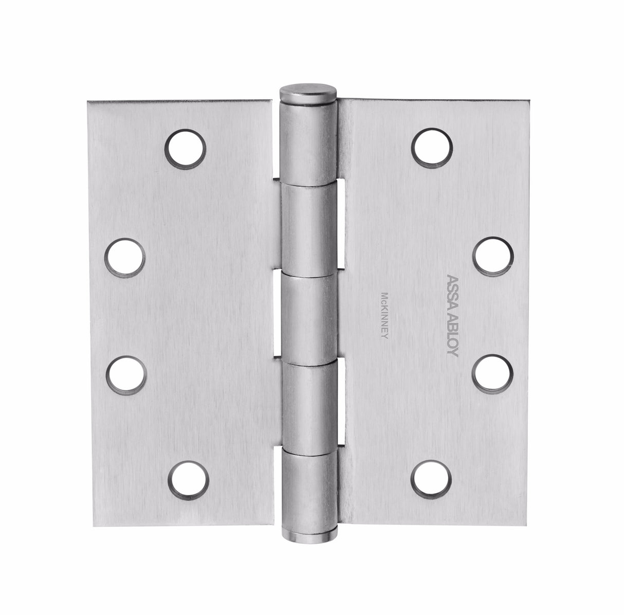 McKinney T271441226D 4-1/2" x 4-1/2" Square Corner Standard Weight Five Knuckle Hinge # 55755 Satin Chrome Finish