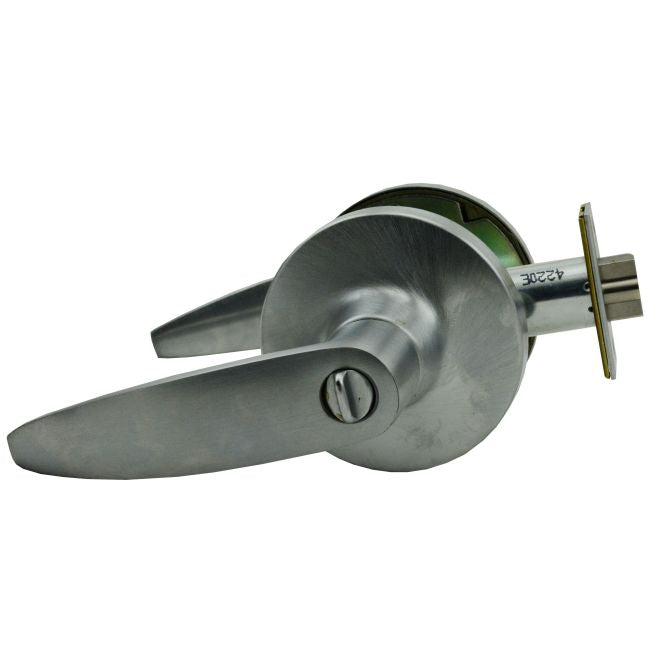 Falcon T511PA626 T Series Entry / Office Avalon Lever Lock with C Keyway KD 23981145 Latch 5164 Strike Satin Chrome Finish Main image