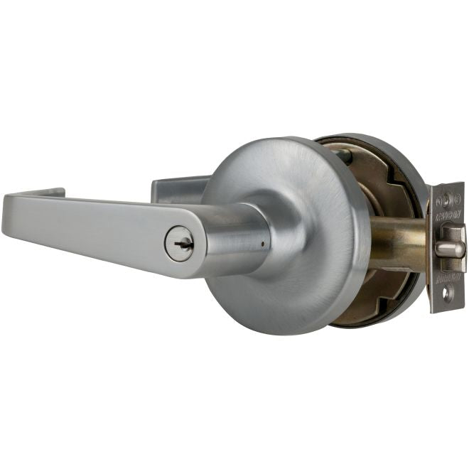 Falcon T581PD626 T Series Storeroom Dane Lever Lock with C Keyway KD 23981145 Latch 5164 Strike Satin Chrome Finish Main image