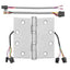 McKinney TA271441226DQC12 4-1/2" x 4-1/2" Square Corner Standard Weight 5 Knuckle Ball Bearing 12 Wire Electric Hinge Satin Chrome Finish