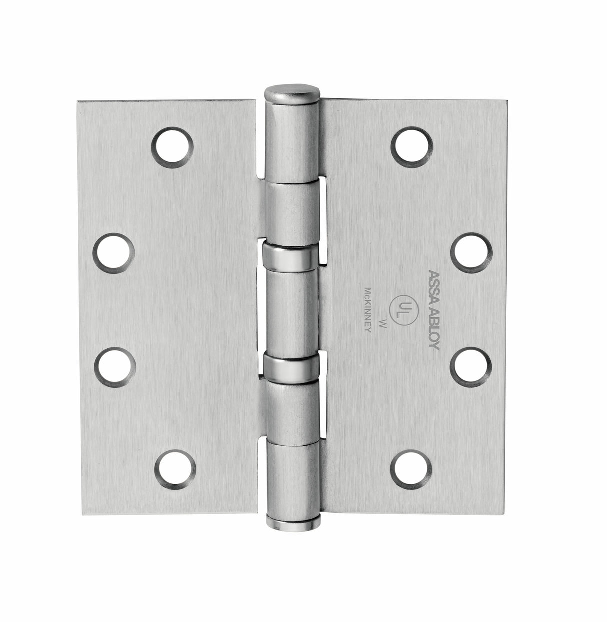McKinney TA2714426D 4" x 4" Square Corner Standard Weight 5 Knuckle Ball Bearing Hinge # 55571 Satin Chrome Finish