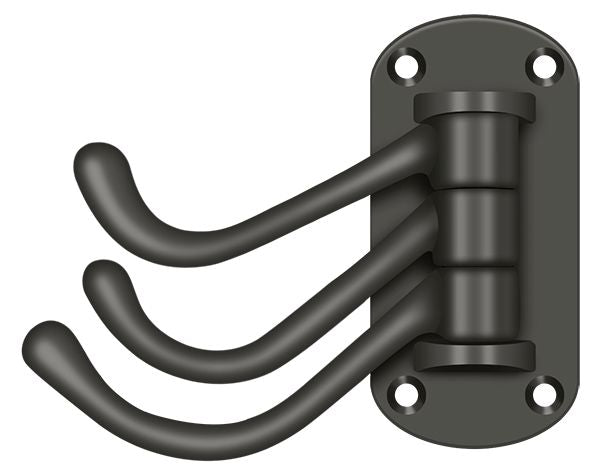 Deltana TSH40U10B Triple Swivel Hook; Heavy Duty; 4" Projection; Oil Rubbed Bronze Finish Main image