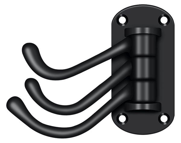 Deltana TSH40U19 Triple Swivel Hook; Heavy Duty; 4" Projection; Black Finish Main image