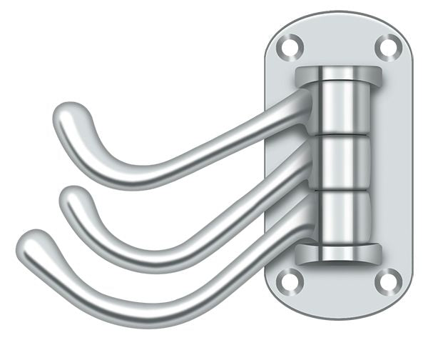 Deltana TSH40U26 Triple Swivel Hook; Heavy Duty; 4" Projection; Bright Chrome Finish Main image
