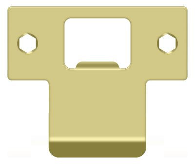 Deltana TSPE225U3 Extended T-Strike (2-3/4" x 2-1/4" ); Bright Brass Finish Main image
