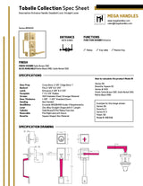 MEGA HANDLES Tobelle Entrance Door Handle