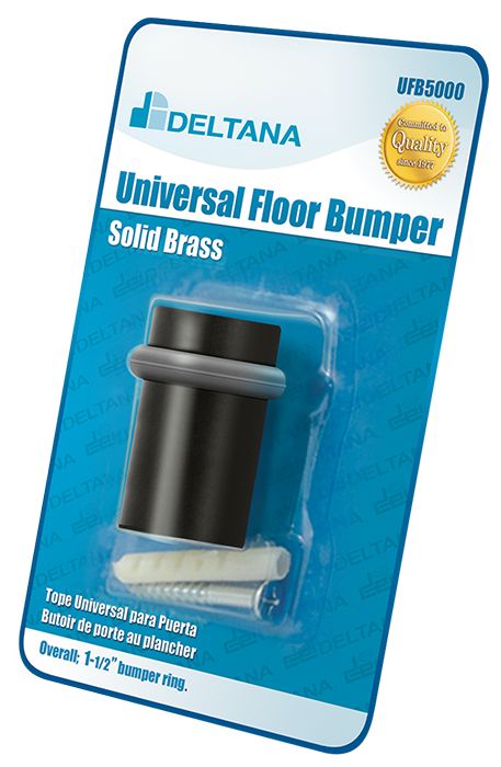 Deltana UFB5000BP10B Universal Floor Bumper Blister Pack; 2"; Oil Rubbed Bronze Finish Main image