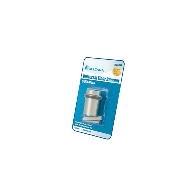 Deltana UFB5000BP15 Universal Floor Bumper Blister Pack; 2"; Satin Nickel Finish Main image