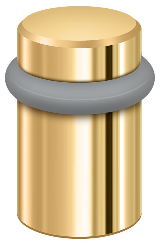 Deltana UFB5000CR003 Round Universal Floor Bumper 2"; Lifetime Brass Finish Main image