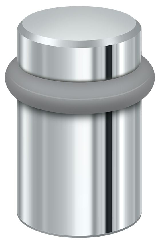 Deltana UFB5000U26 Round Universal Floor Bumper 2"; Bright Chrome Finish Main image