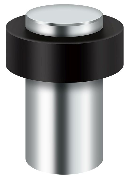 Deltana UFB7500U26 3" Round Universal Floor Bumper Bright Chrome Finish Main image