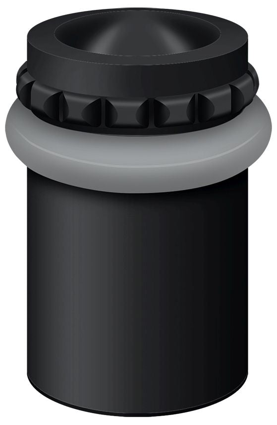 Deltana UFBP5000U19 Round Universal Floor Bumper Pattern Cap 2"; Black Finish Main image