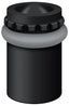 Deltana UFBP5000U19 Round Universal Floor Bumper Pattern Cap 2"; Black Finish