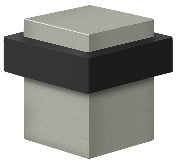 Deltana UFBS138U15 Square Universal Floor Bumper 1-3/8"; Satin Nickel Finish Main image