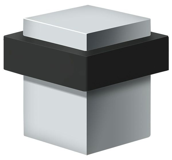 Deltana UFBS138U26 Square Universal Floor Bumper 1-3/8"; Bright Chrome Finish Main image