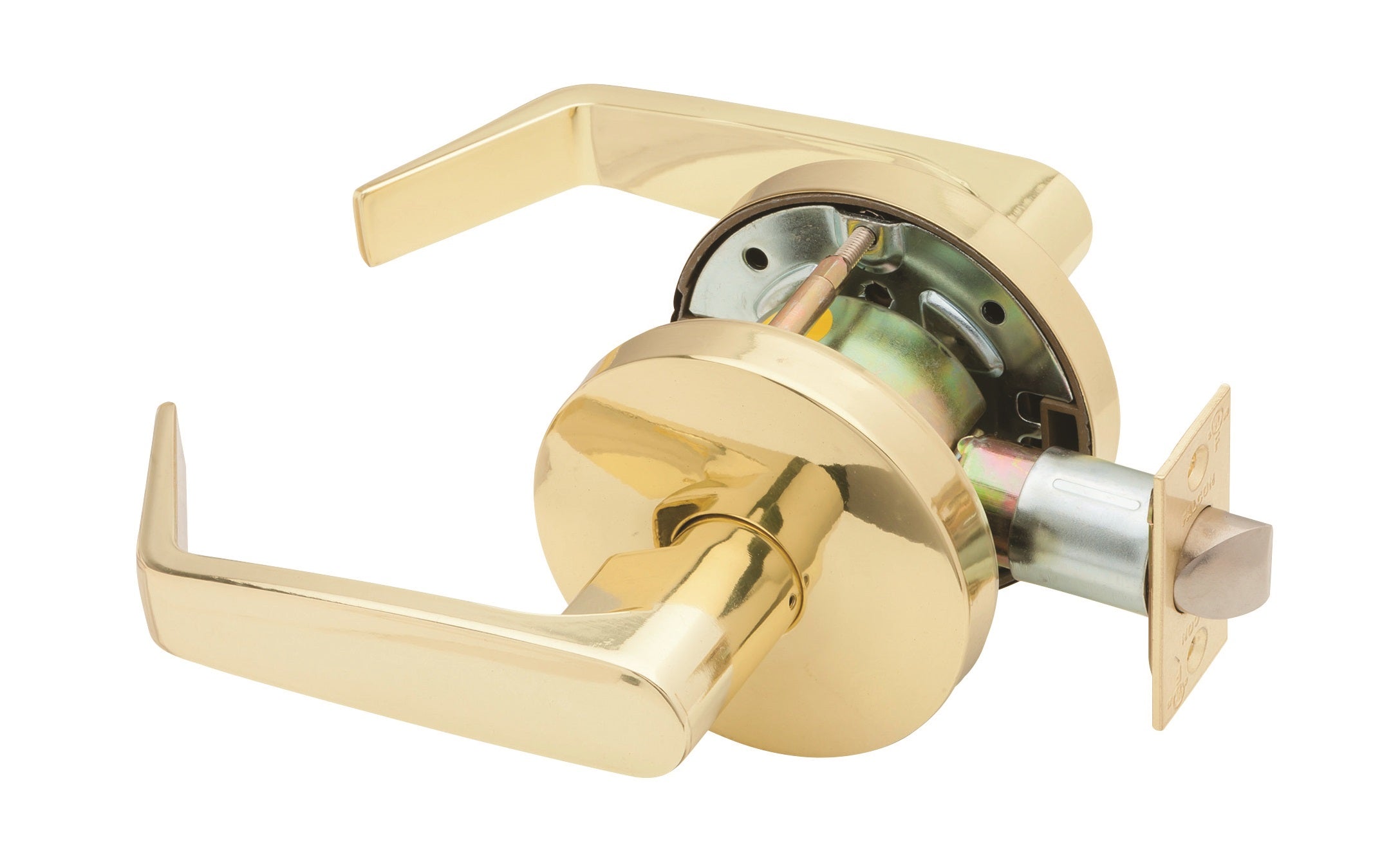 Falcon W101D605 W Series Passage Dane Lever Lock with 30206 Latch 30148 Strike Bright Brass Finish Main image