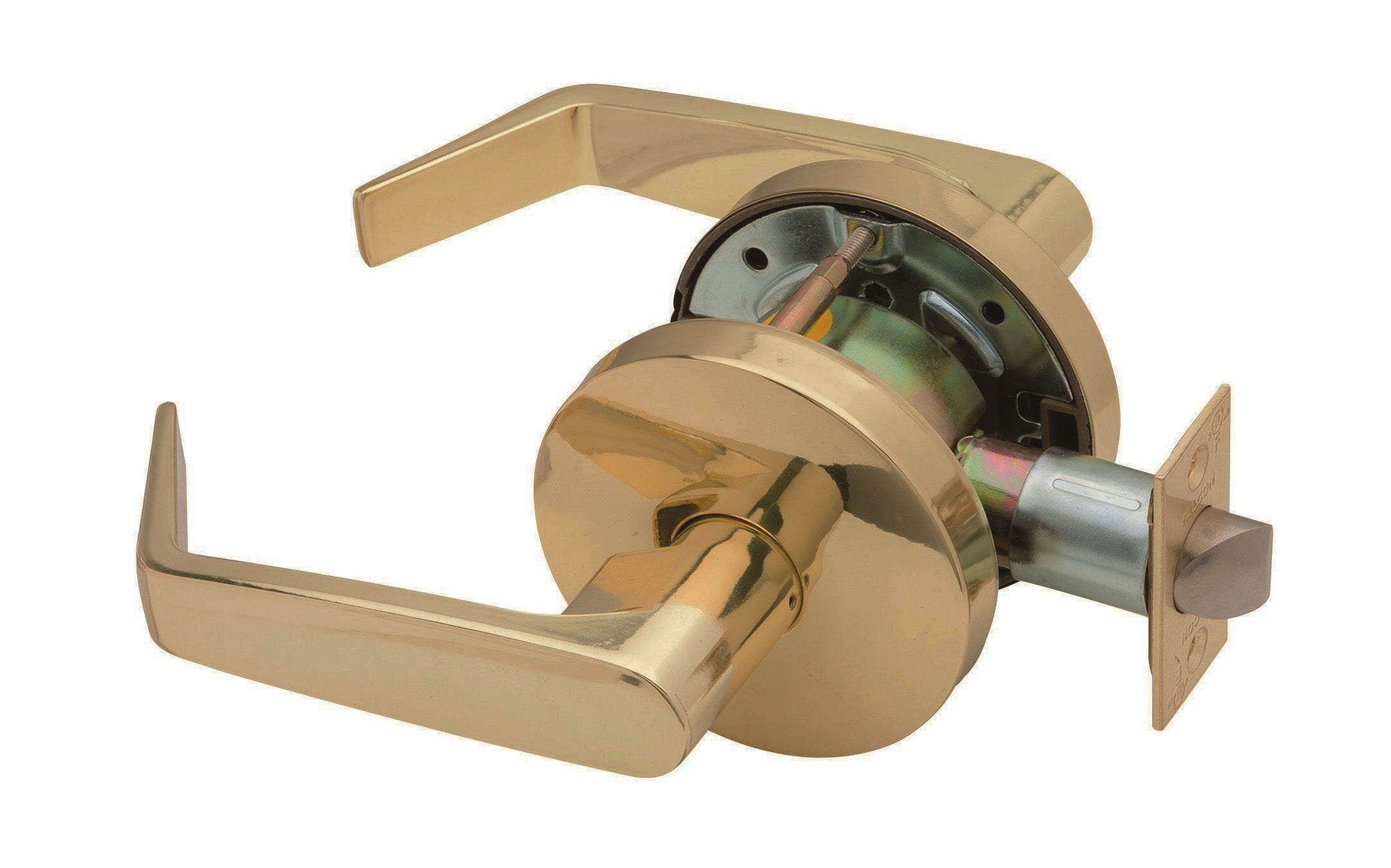 Falcon W101D606 W Series Passage Dane Lever Lock with 30206 Latch 30148 Strike Satin Brass Finish Main image