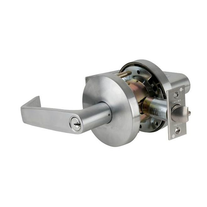 Falcon W511PD626 W Series Office Dane Lever Lock C Keyway KD with 30197 Latch 30148 Strike Satin Chrome Finish Main image