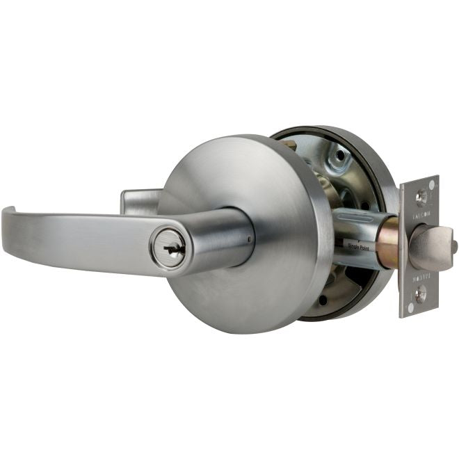 Falcon W581PQ626 W Series Storeroom Quantum Lever Lock C Keyway KD with 30197 Latch 30148 Strike Satin Chrome Finish Main image